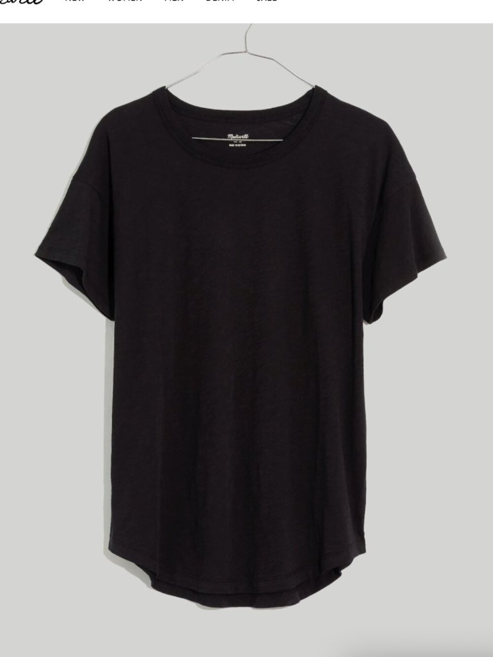 Madewell Whisper Cotton Rib Crew Neck Tee Sz:M